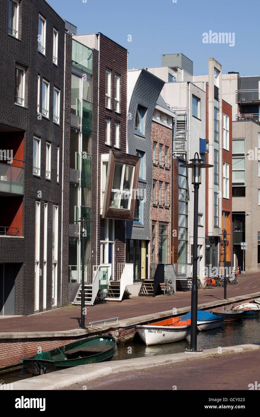 Den letzten Wohnungsbau auf Java Insel, künstliche Insel, Amsterdam, Holland Region, Niederlande, Europa Stockfoto