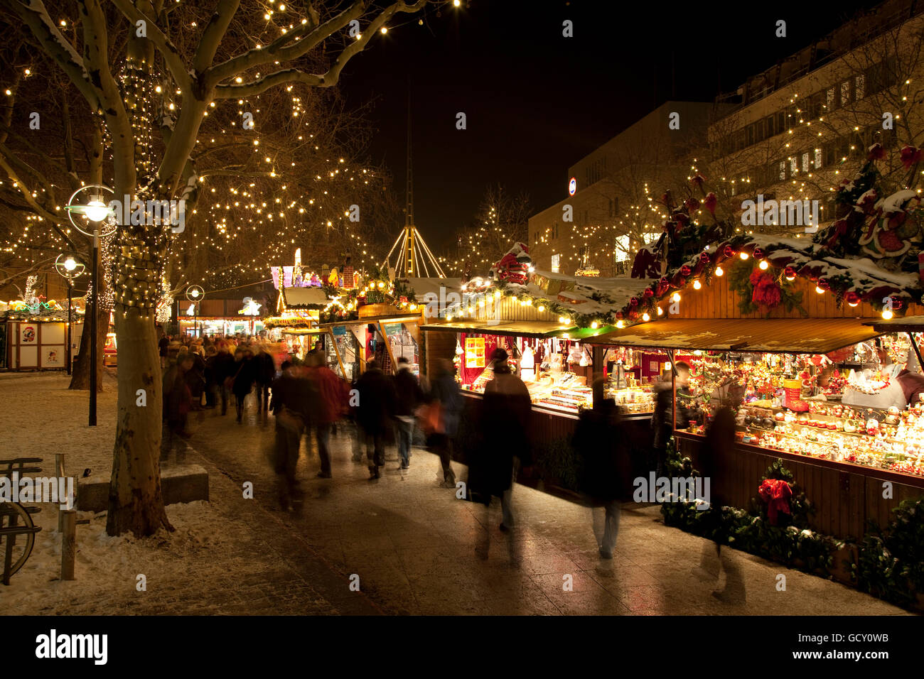 Weihnachtsmarkt, Kleppingstrasse, Dortmund, Ruhrgebiet, Nordrhein-Westfalen Stockfoto