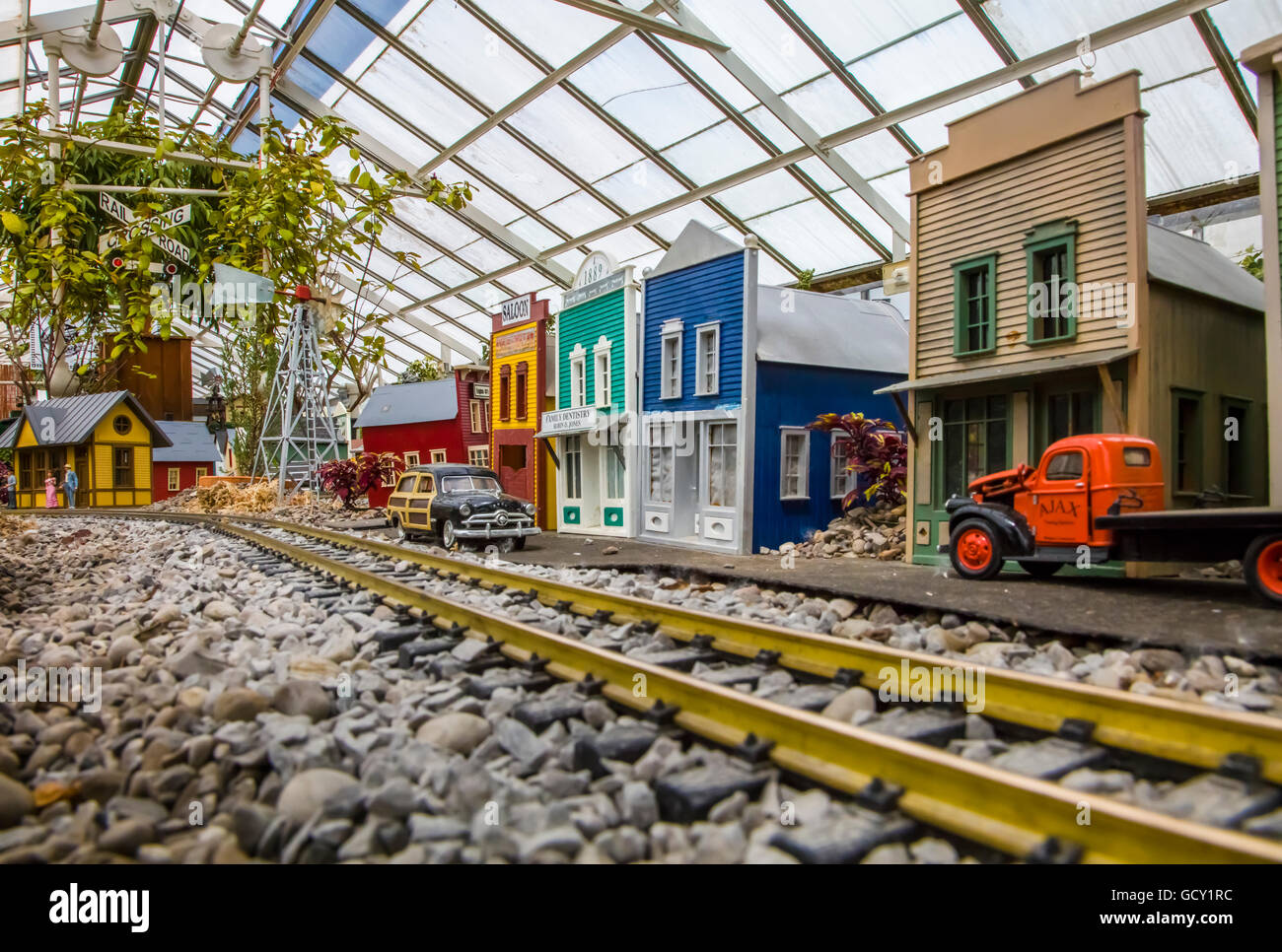 Miniatur Maßstab Modellbahn auf dem Display Buffalo und Erie County ...