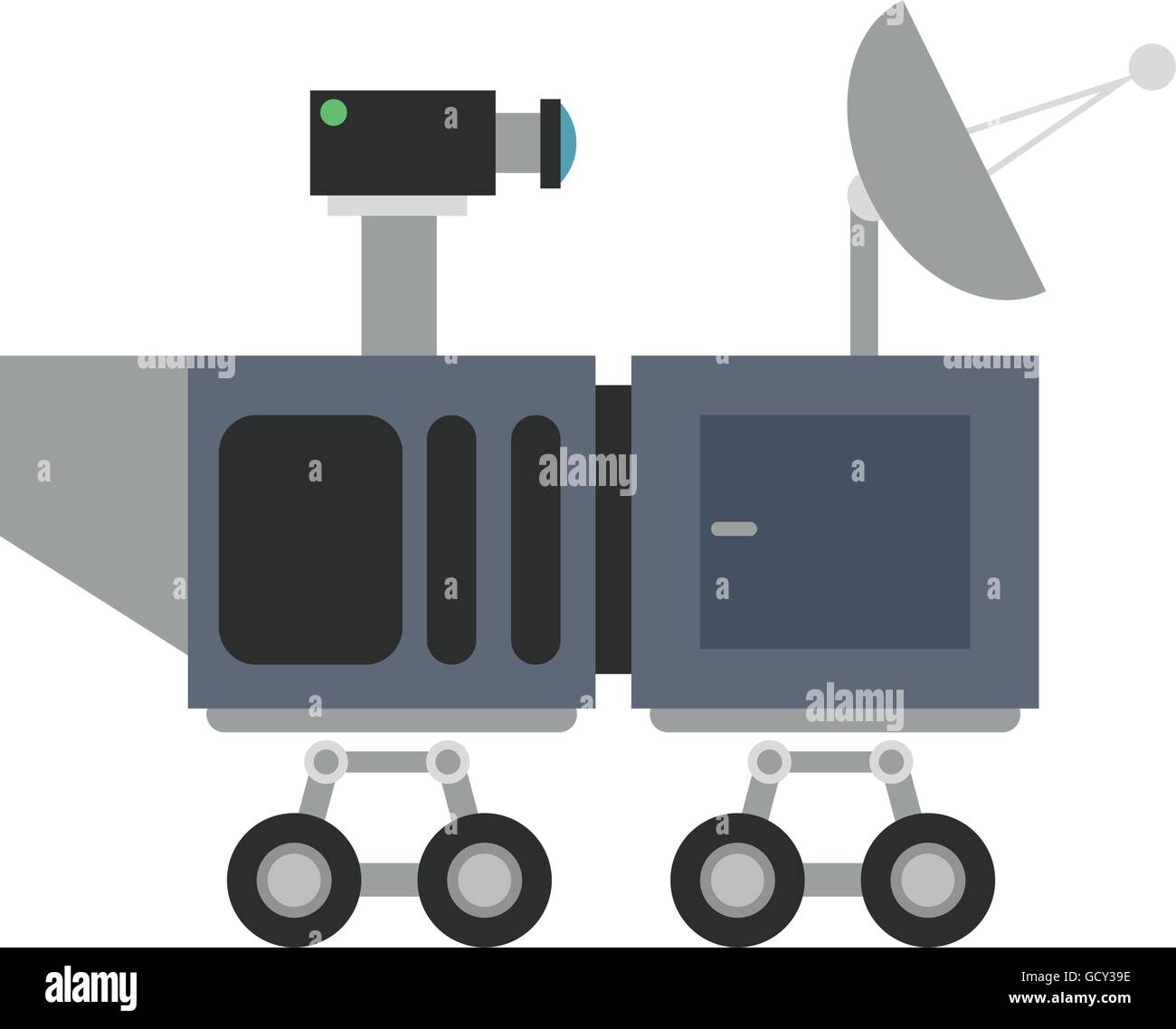 Mars-Rover-Neugier-Symbol Stock Vektor