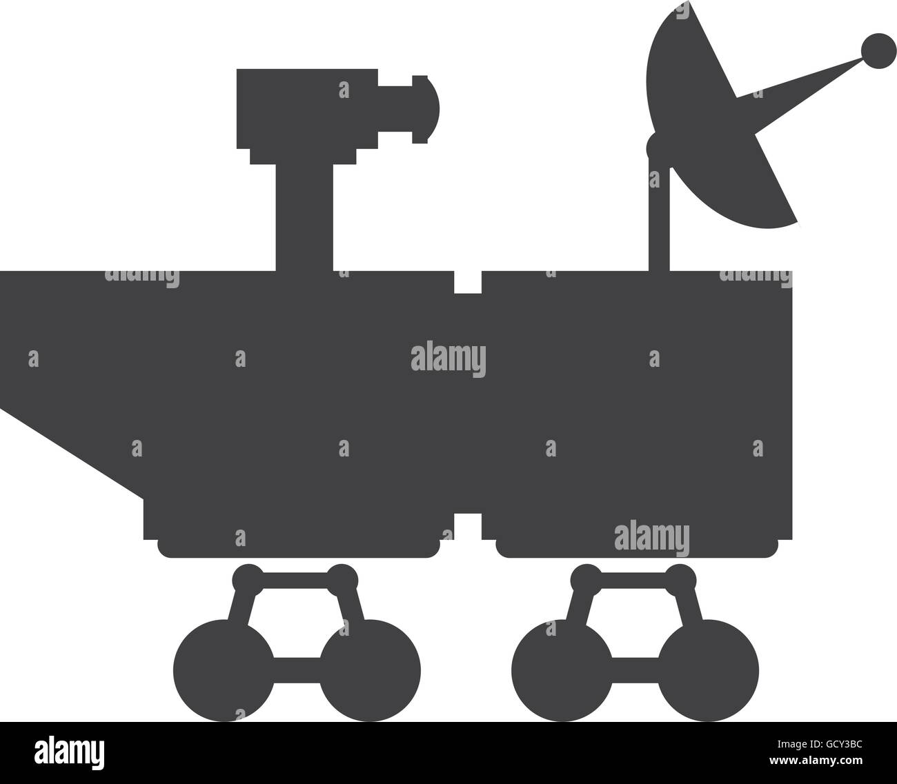 Mars-Rover-Neugier-Symbol Stock Vektor