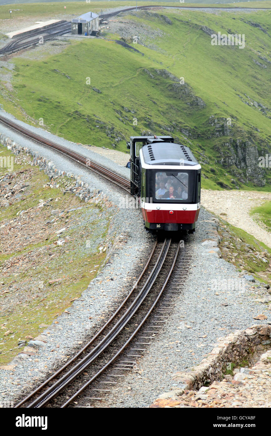Snowden Mountain Railway Line Stockfoto