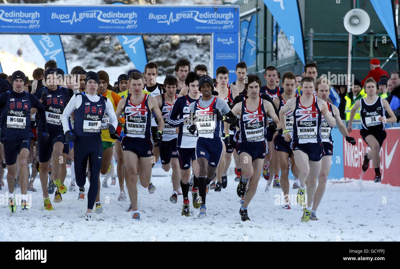 Leichtathletik - BUPA großer Winter Run - Edinburgh Stockfoto