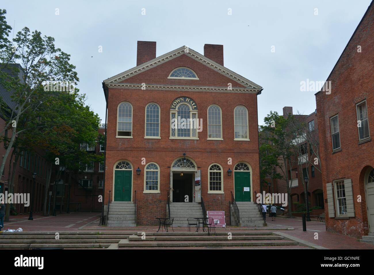 Altes Rathaus in der Innenstadt von Salem, Massachusetts. Stockfoto