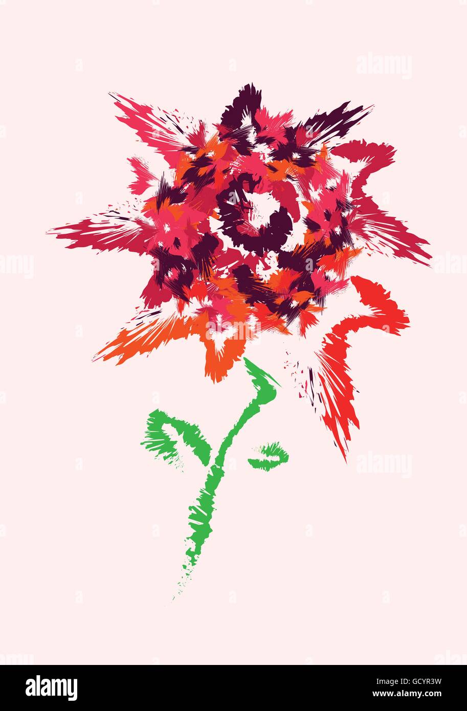 helle Farbe Sommer Blume Vektor-Zeichenprogramm Stock Vektor