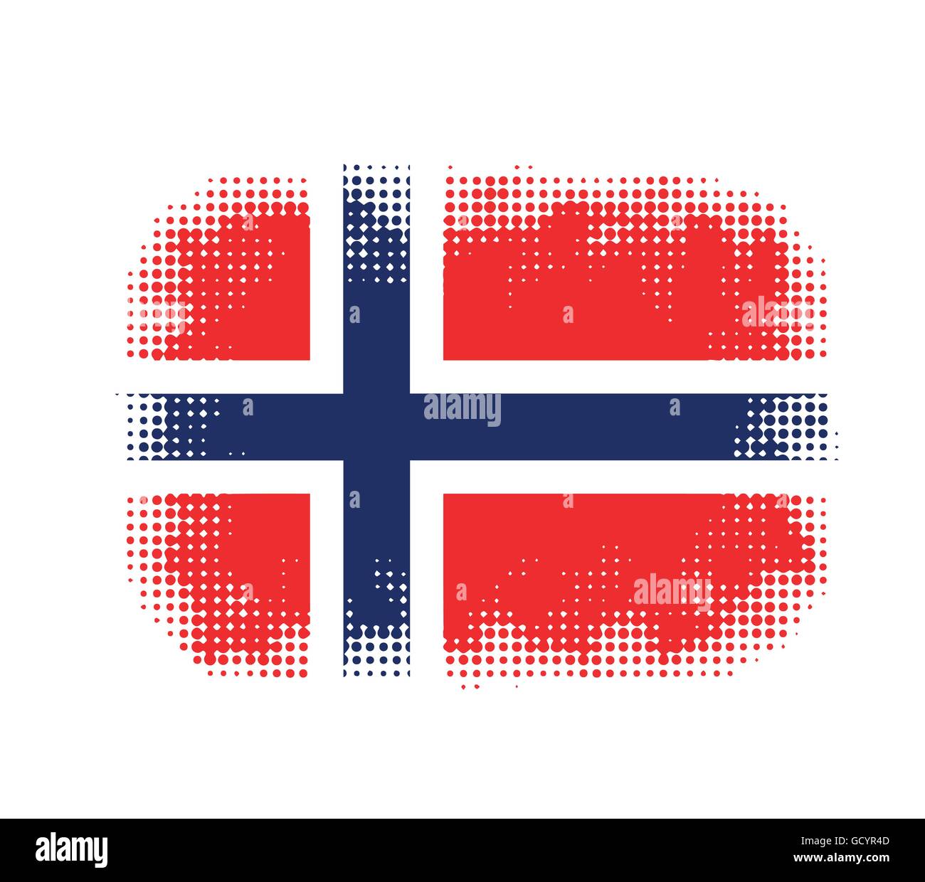 Norwegen Fahne symbol Halbton Vektor Hintergrund illustration Stock Vektor