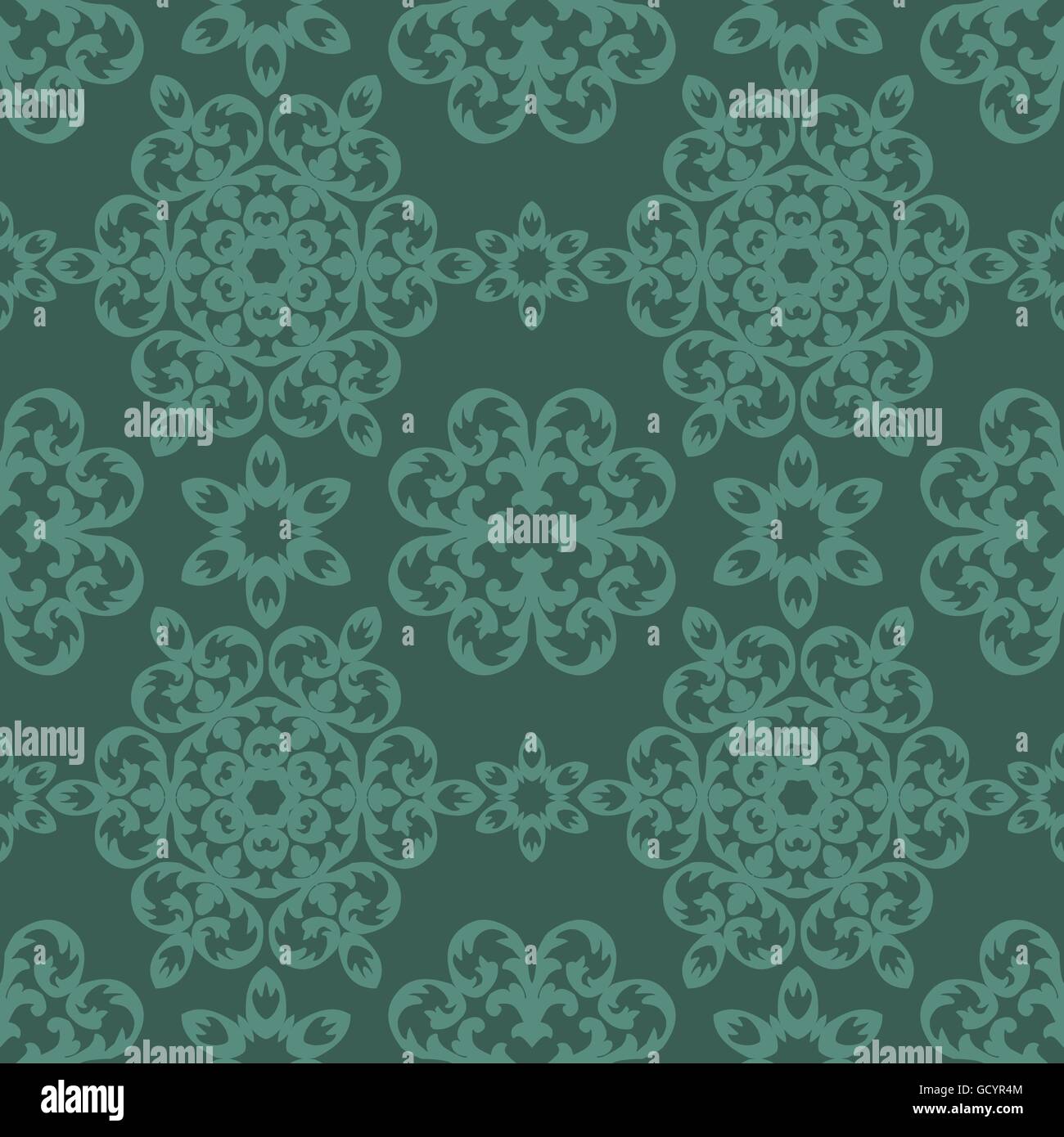abstrakt Grün Vintage floral Musterdesign Vektor Hintergrund Stock Vektor