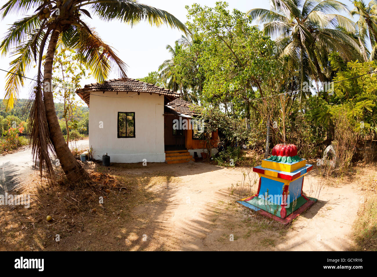 Goa-Landhaus Stockfoto