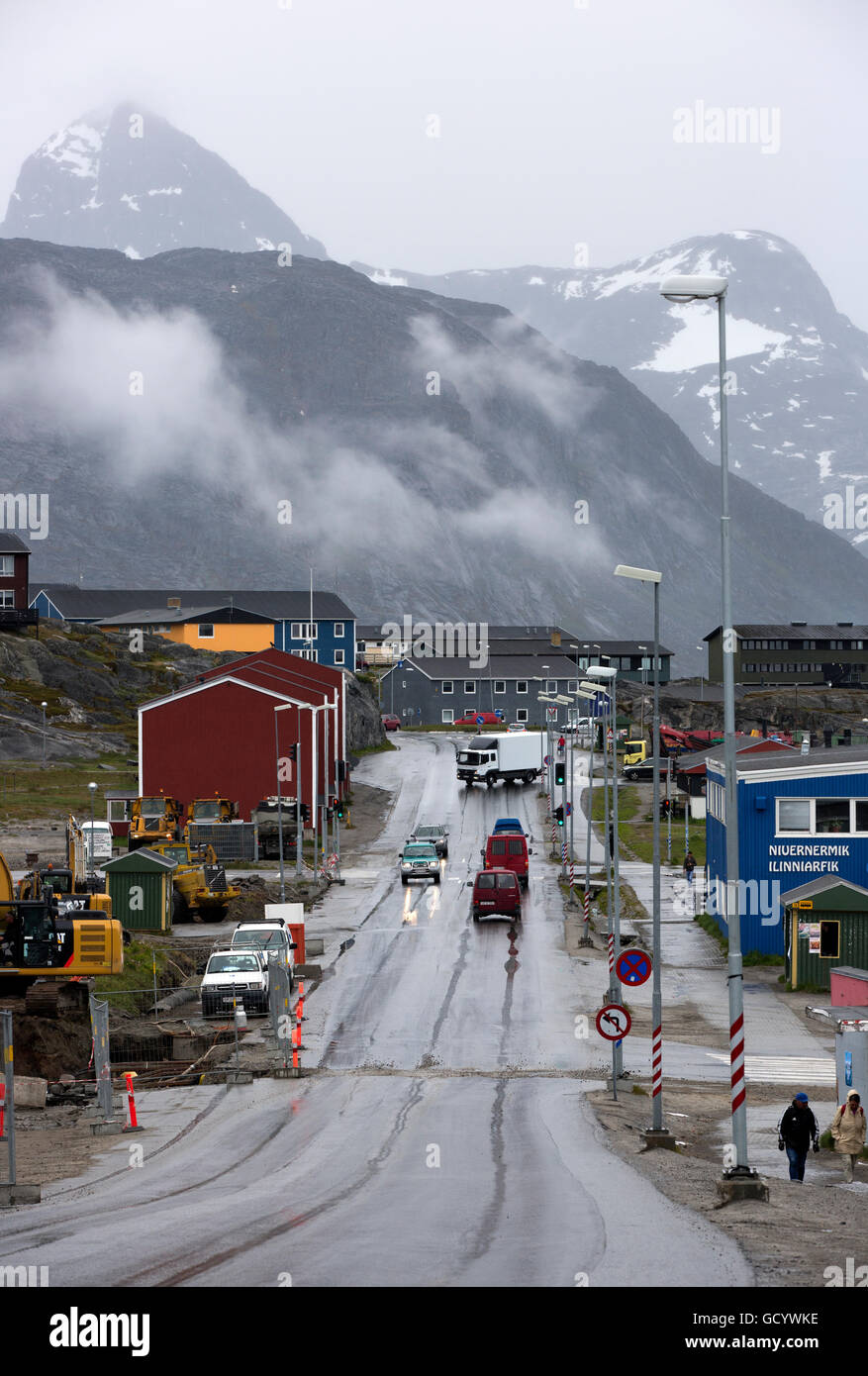 Aqqusinersuaq, Nuuk, Grönland Stockfoto