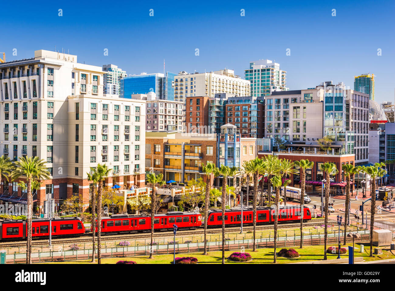 San Diego, Kalifornien Stadtbild im Gaslamp Quarter. Stockfoto