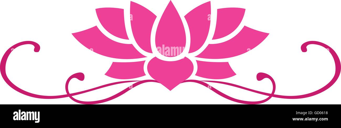 Lotus-Blume-Vektor-Logo-Illustration Stock Vektor