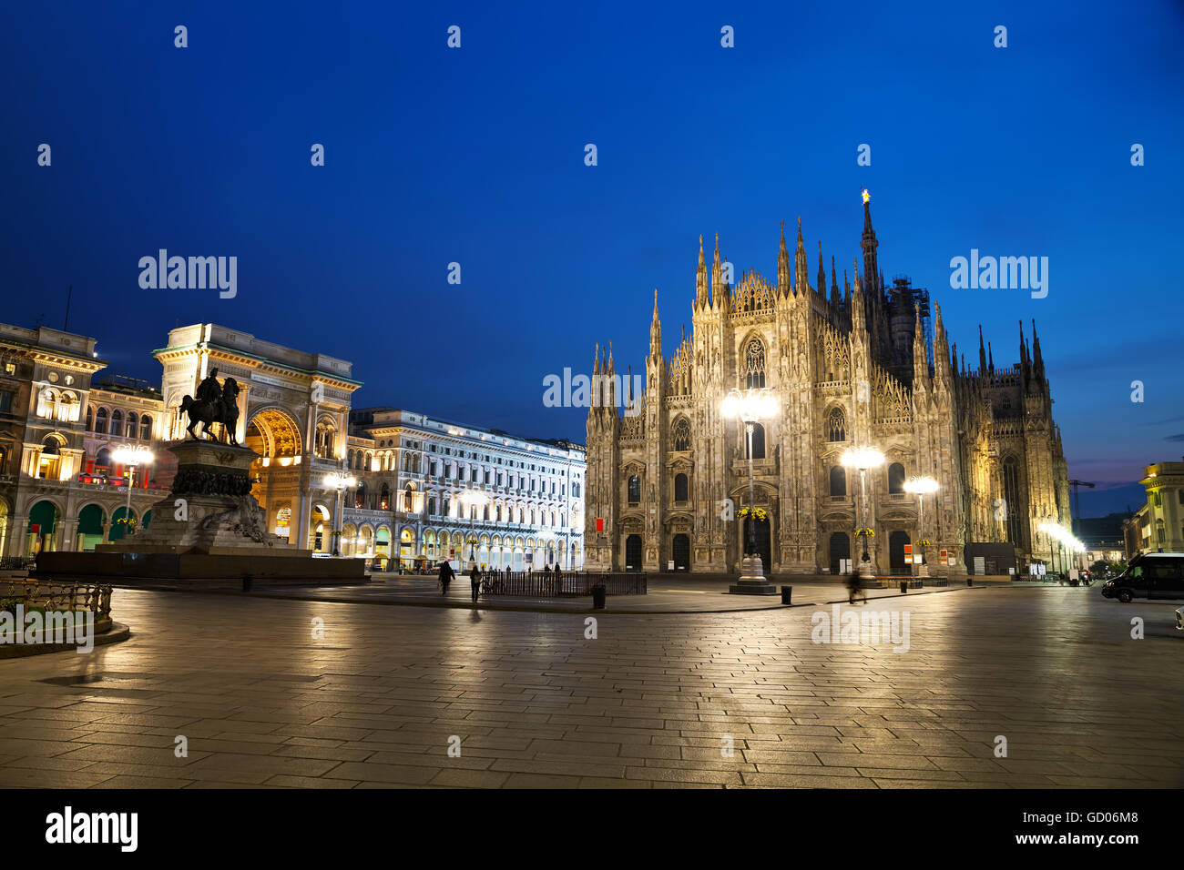 Dom in den frühen Morgenstunden in Mailand, Italien Stockfoto