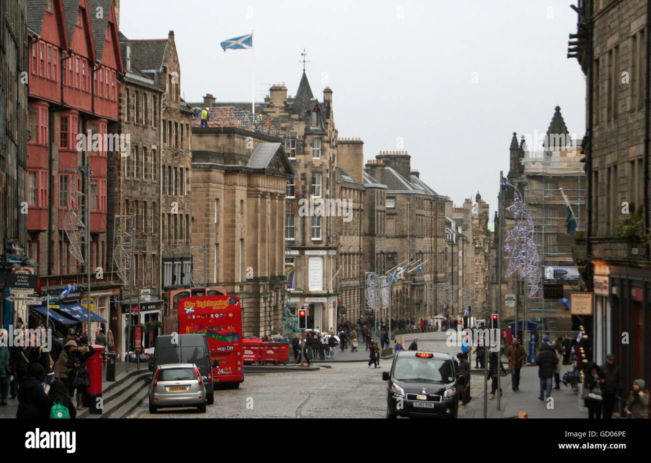 Alten Edinburgh Royal Mile Stockfoto