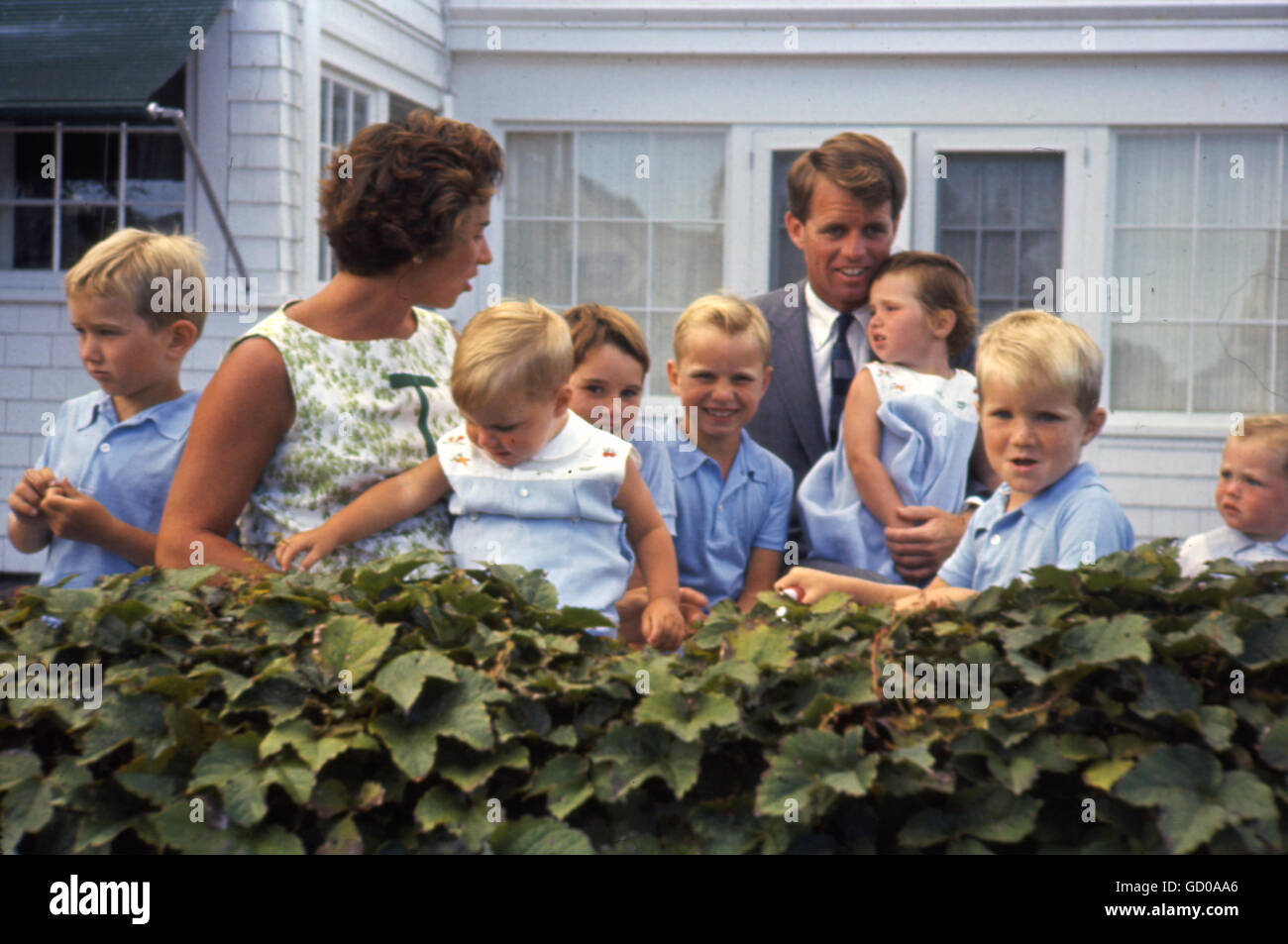 Kennedy Familie in Hyannis Port, August 1959 und Ethel Kennedy. Stockfoto