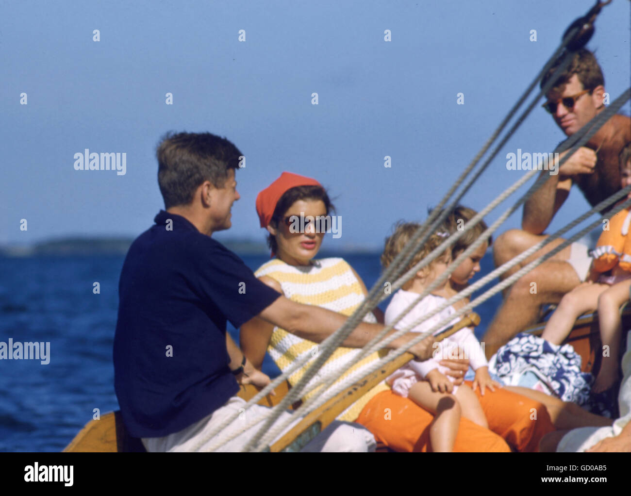 John, Robert und Jacqueline Kennedy Stockfoto