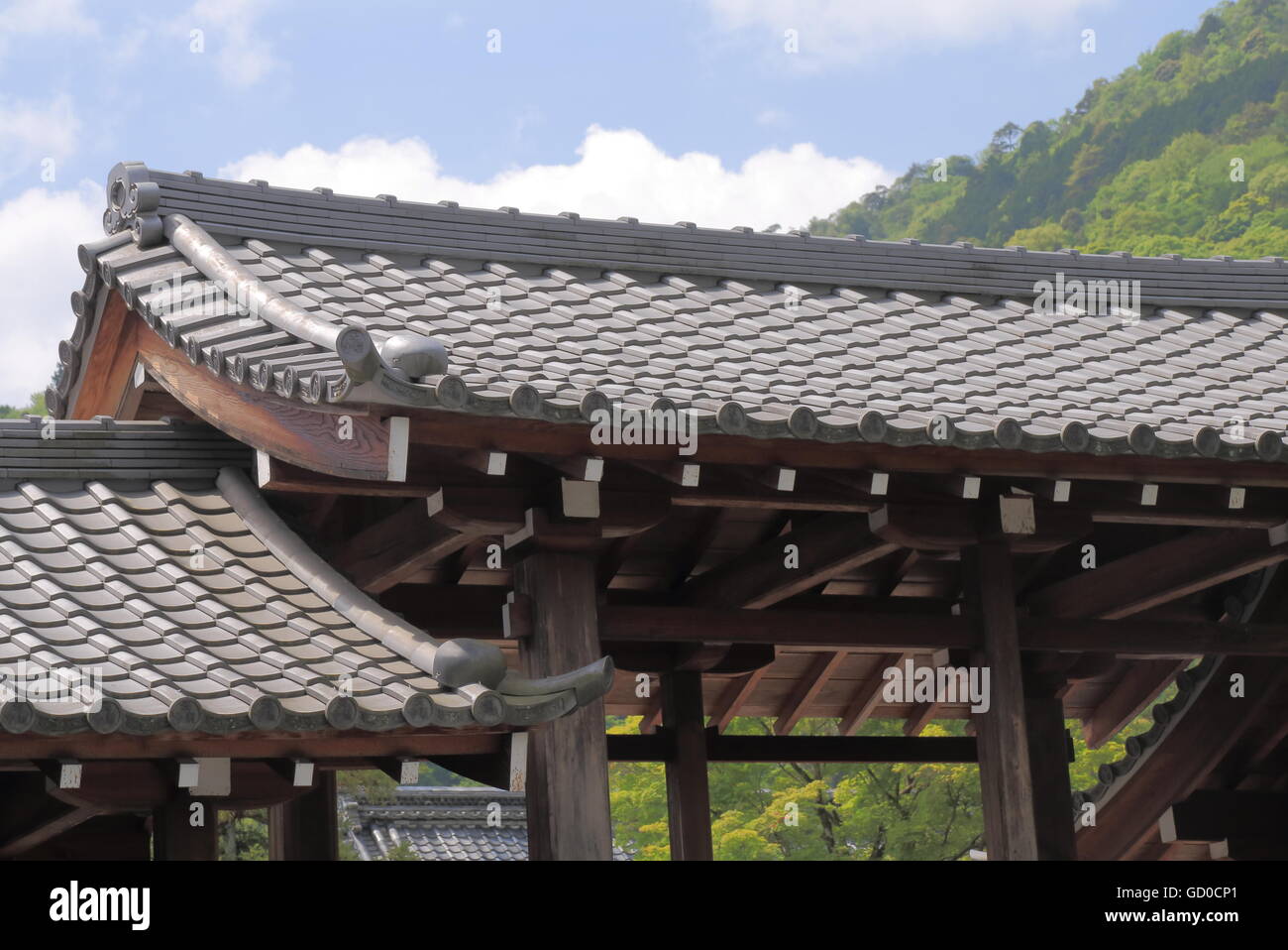 Japanischen Stil Kawara Dach. Stockfoto