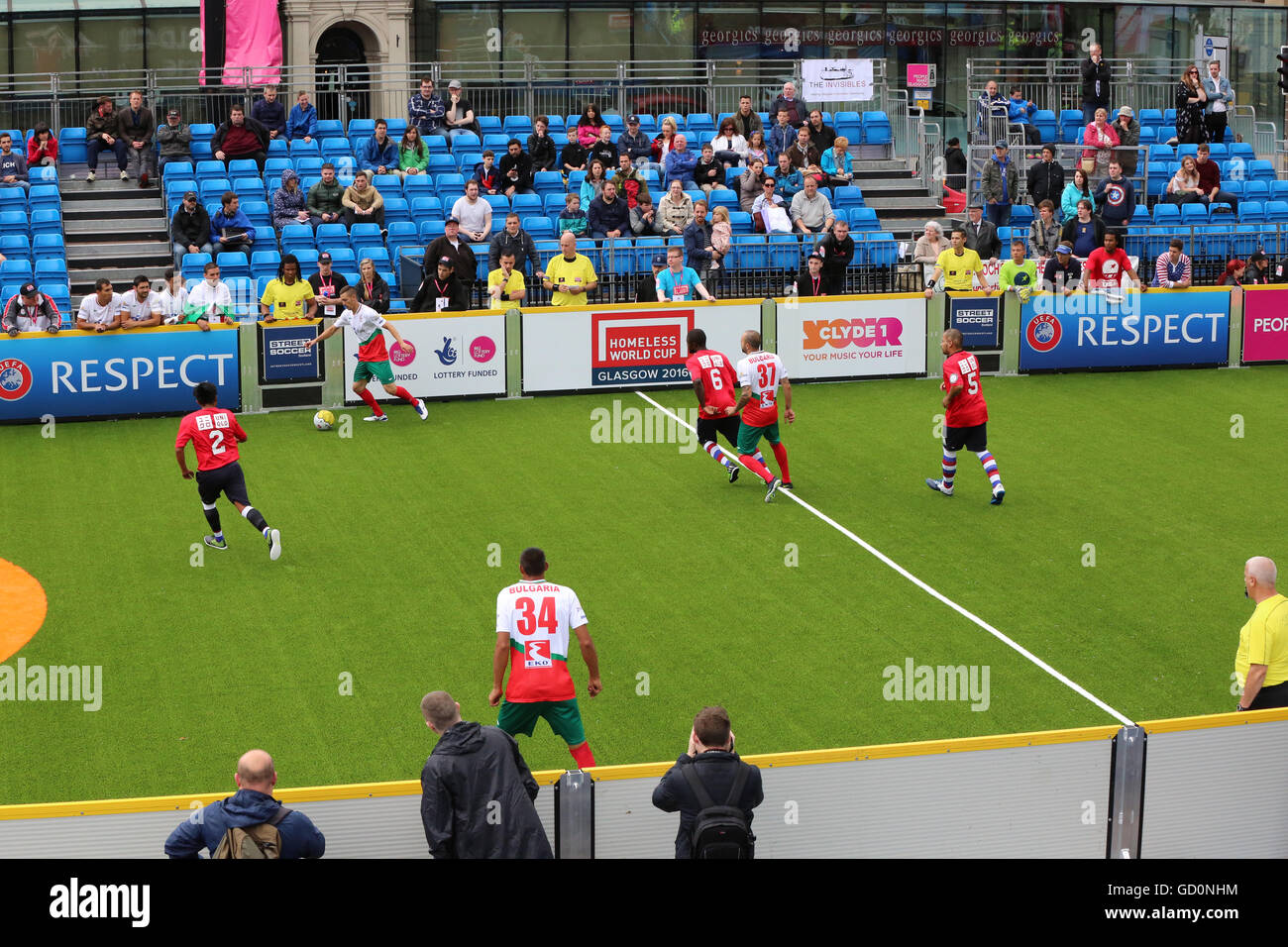 Glasgow beherbergt Homeless World Cup 2016. Stockfoto