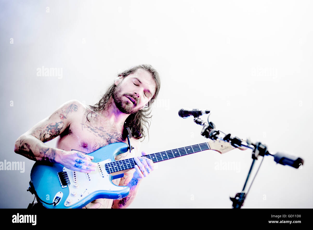 Monza Italien. 10. Juli 2016. Die schottische Rockband BIFFY CLYRO live auf der Bühne im Parco di Monza, während der ich-Tage Festival © Matteo Scalet/Alamy führt Live neu Stockfoto