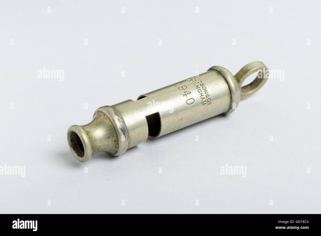 Militär Pfeifen, 1940, 2. Weltkrieg, made by J. Hudson und Firma, Birmingham. Stockfoto