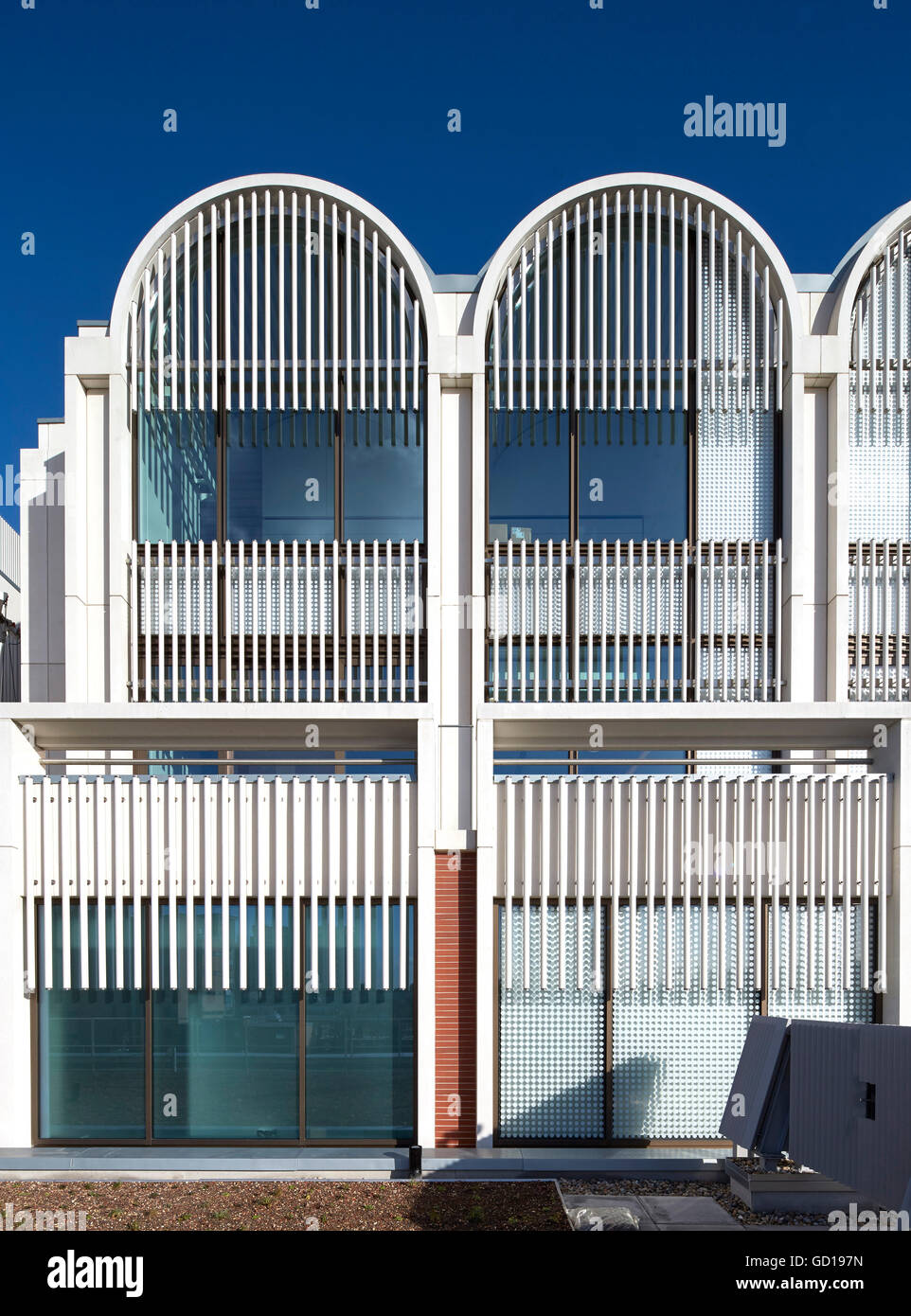 Bürohaus. Fitzroy Place, London, Großbritannien. Architekt: Johnson Naylor, 2016. Stockfoto