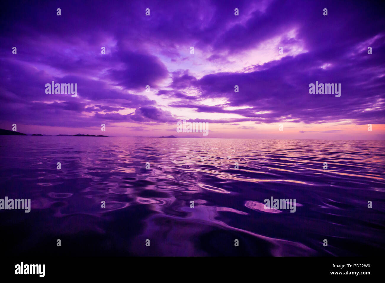 Sonnenuntergang, der Insel Flores, Indonesien, Südostasien, Asien Stockfoto