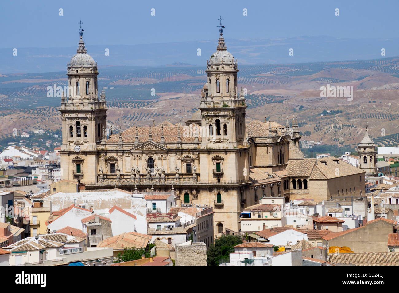 West Gesicht der Kathedrale, Jaen, Andalusien, Spanien, Europa Stockfoto