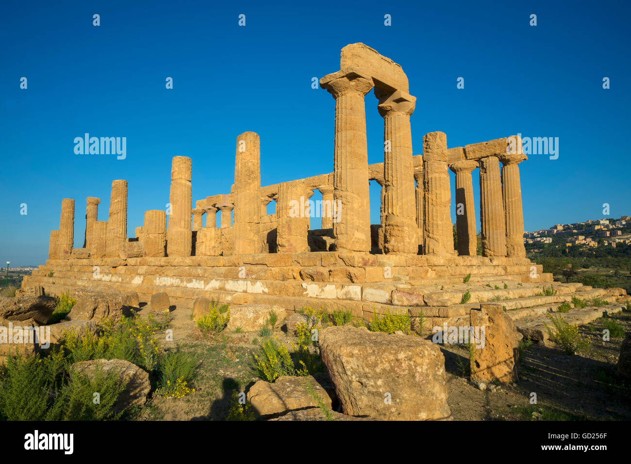 Tempel der Juno, Tal der Tempel, Agrigento, UNESCO World Heritage Site, Sizilien, Italien, Europa Stockfoto