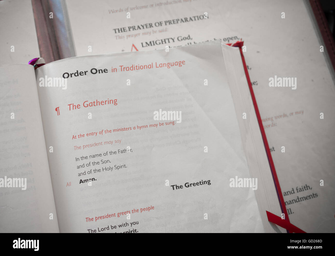 eröffnete das Ave Maria-Gebet-Gebet-Buch Stockfoto