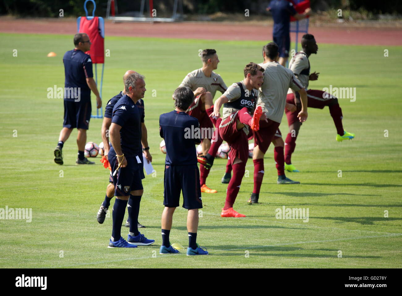 Turin, Italien. 10. Juli 2016. Die italienische Serie A Club Torino hält das erste Training Training der Saison 2016-2017 Sisport Center in Turin. © Massimiliano Ferraro/Pacific Press/Alamy Live-Nachrichten Stockfoto