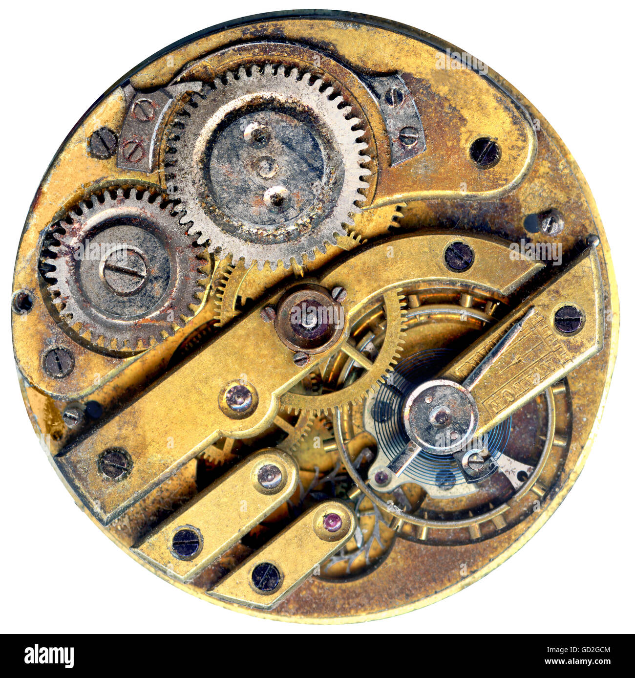 Uhr, Uhrwerk einer Taschenuhr, made by unbekannt, Frankreich, um 1900,  Additional-Rights-Clearences-not available Stockfotografie - Alamy