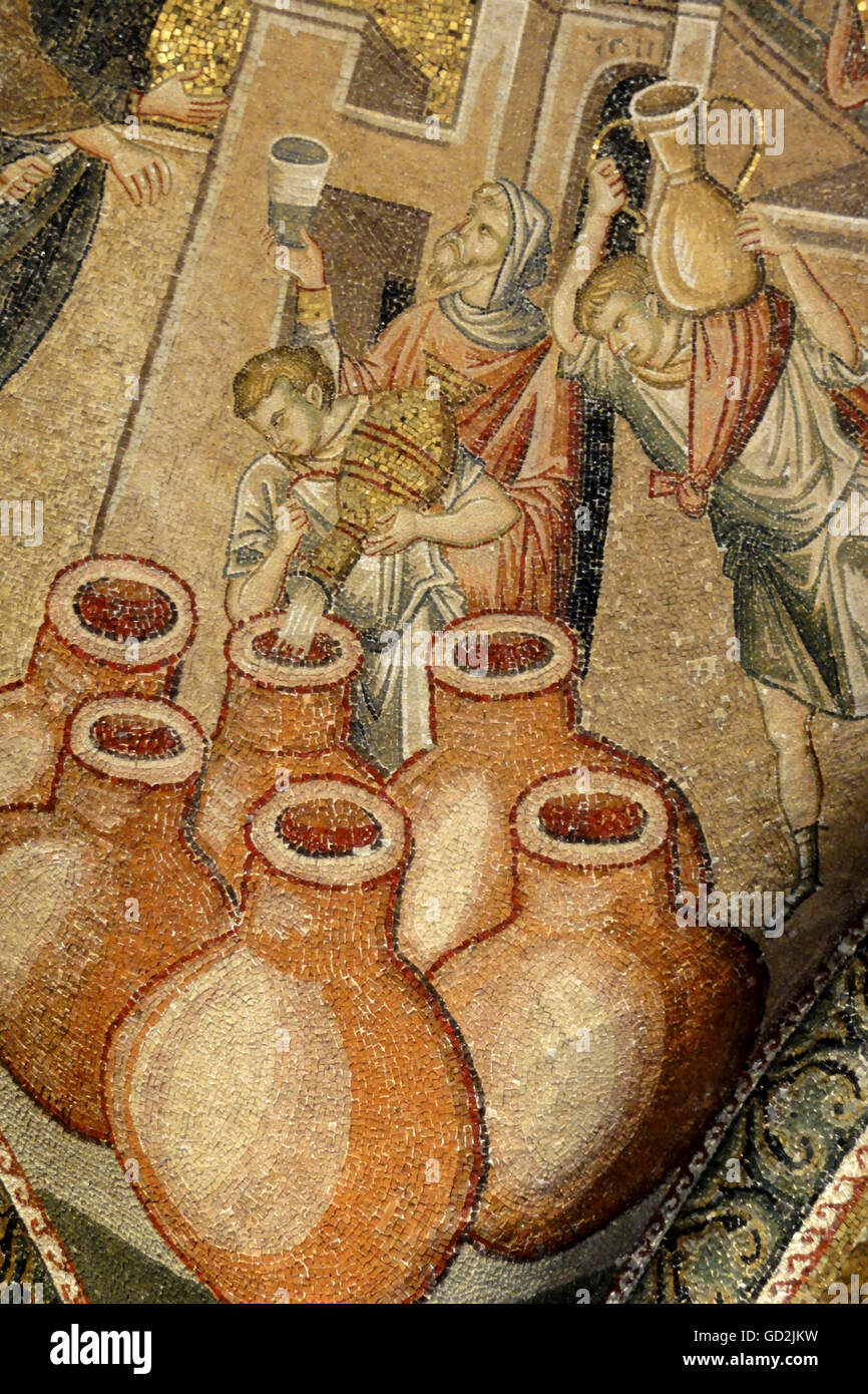 Bildende Kunst, Byzantinische Reich, Mosaik in der Chora Kirche, Kariye Muezesi, Istanbul, Artist's Urheberrecht nicht geklärt zu werden. Stockfoto