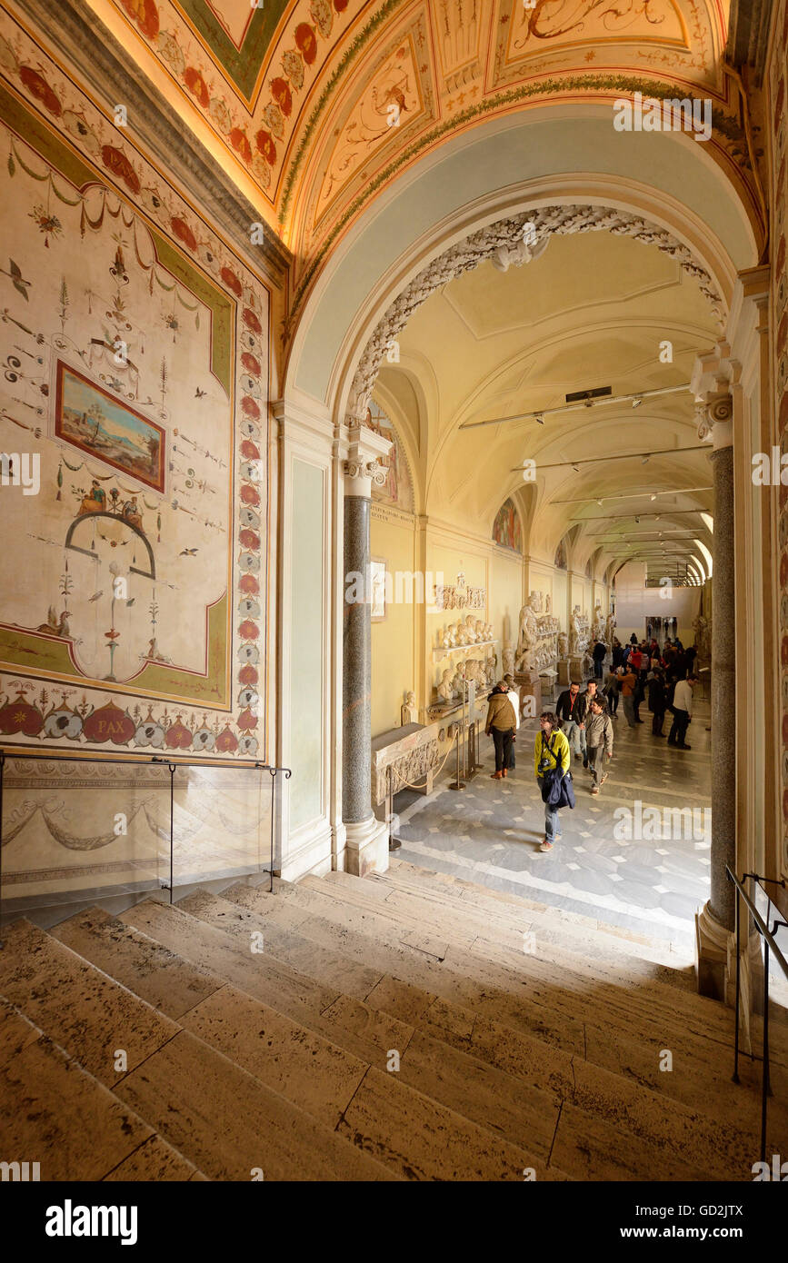 Das Museum Chiaramonti, Vatikanischen Museen, Rom, Italien. Stockfoto