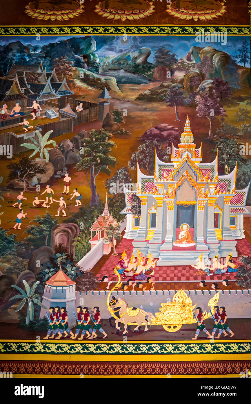 Bildende Kunst, religiöse Kunst, Thailand, Thailand, Asien, Buddhismus, Andaman Sea, Südostasien, Artist's Urheberrecht nicht geklärt zu werden. Stockfoto