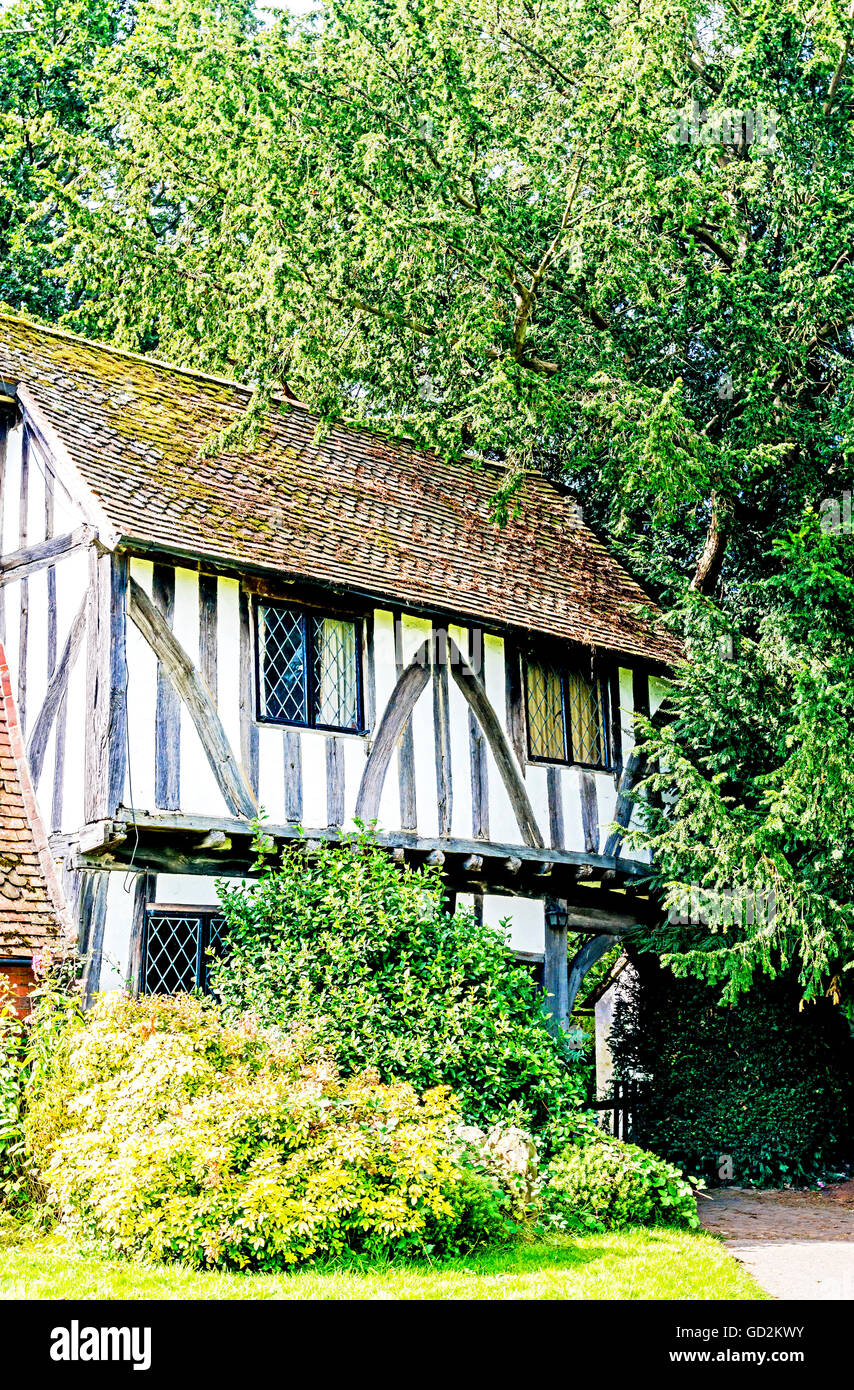 Hartfield (East Sussex) mittelalterliche Torhaus an der Kirche St Mary the Virgin, Stockfoto