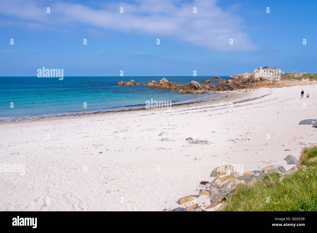 Jaonneuse Bucht, Guernsey Stockfoto