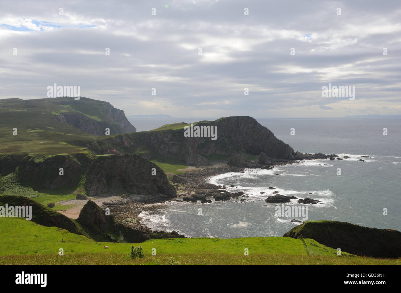 Der Strand von Port Nan Gallon und Speirean Buidhe auf der Oa, die Südostspitze der Insel Islay. Mull of Oa, Islay, Inneren Hebriden Stockfoto