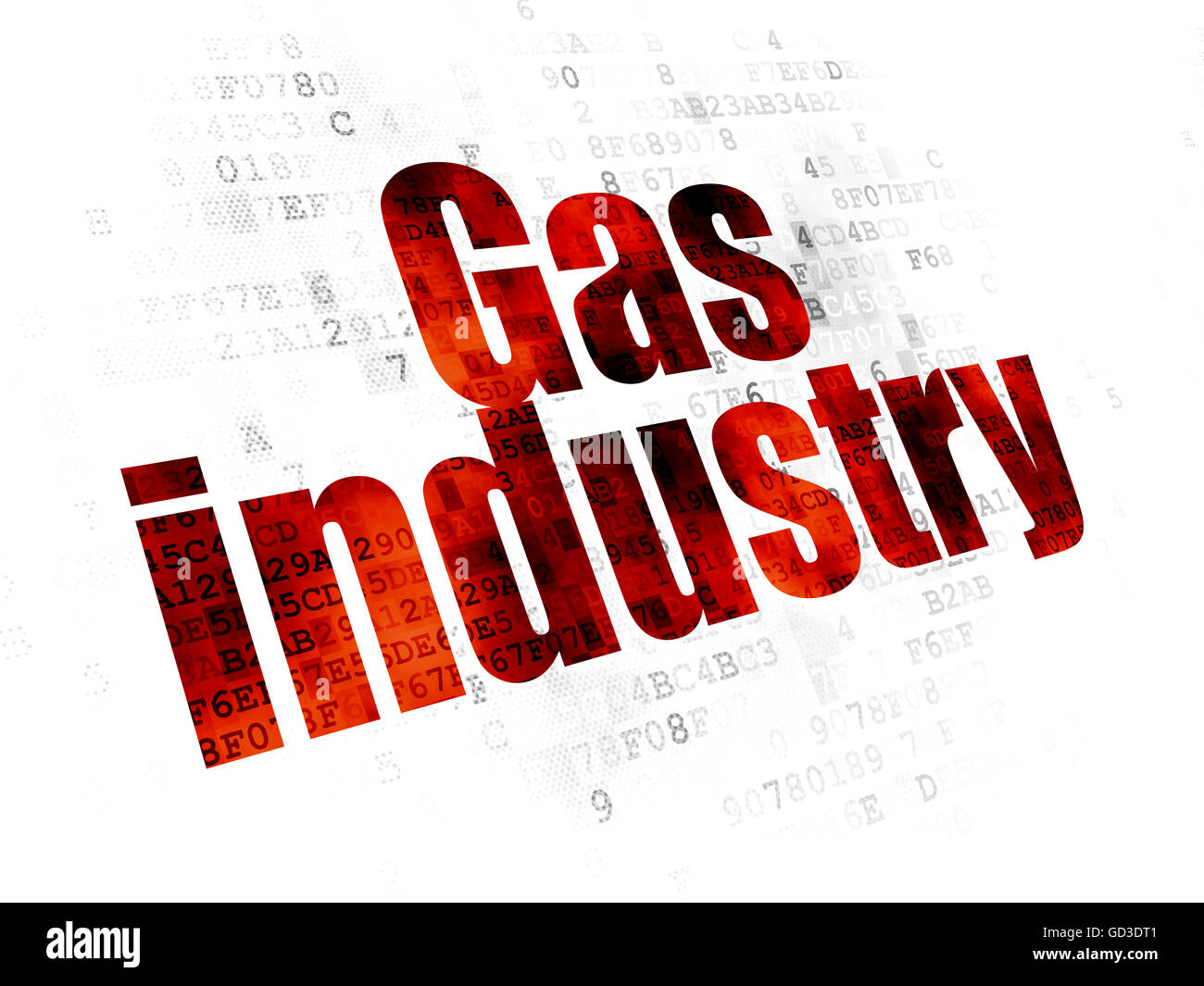Manufacuring Konzept: Gaswirtschaft auf Digital-Hintergrund Stockfoto