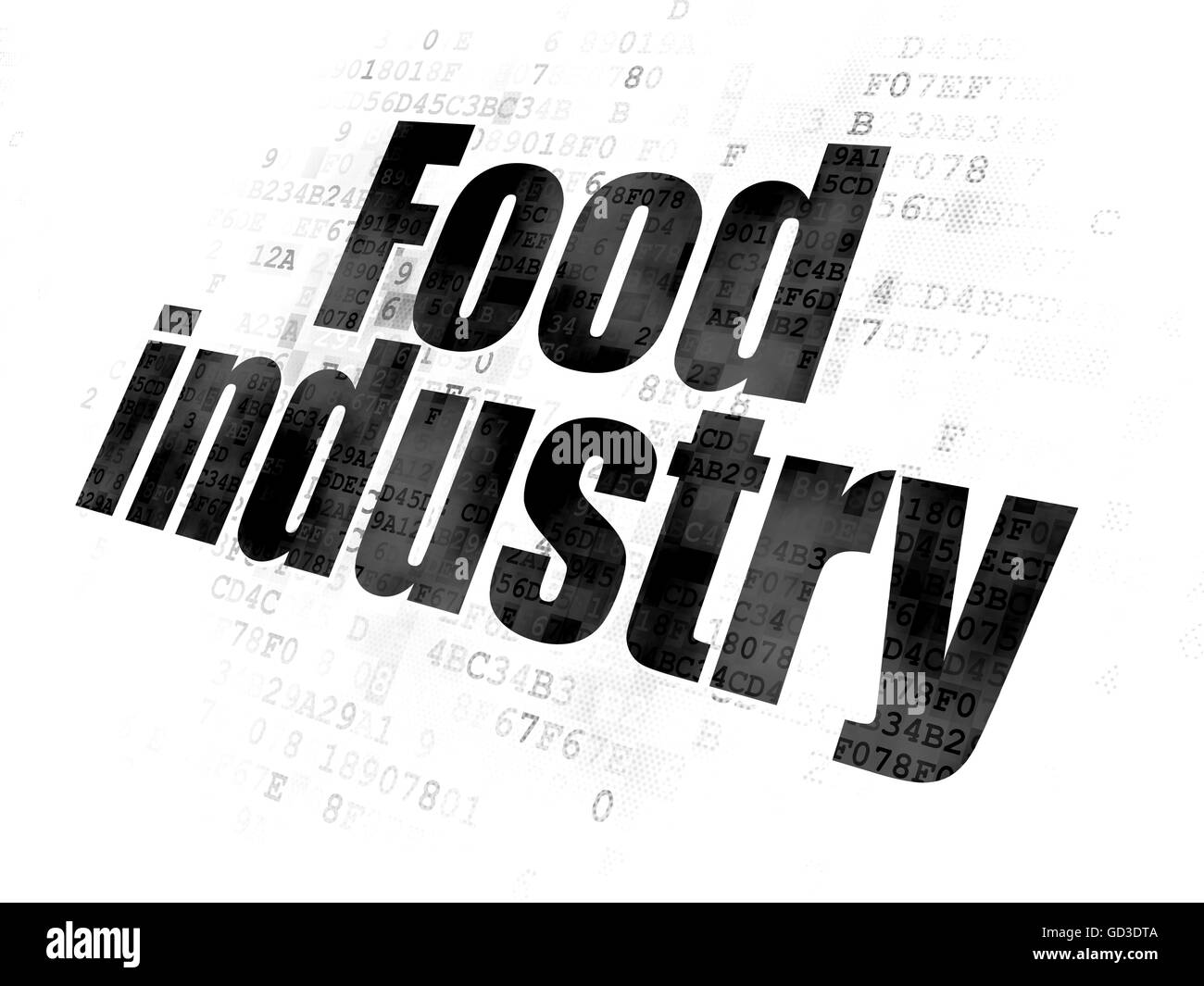 Industrie-Konzept: Lebensmittelindustrie auf Digital-Hintergrund Stockfoto