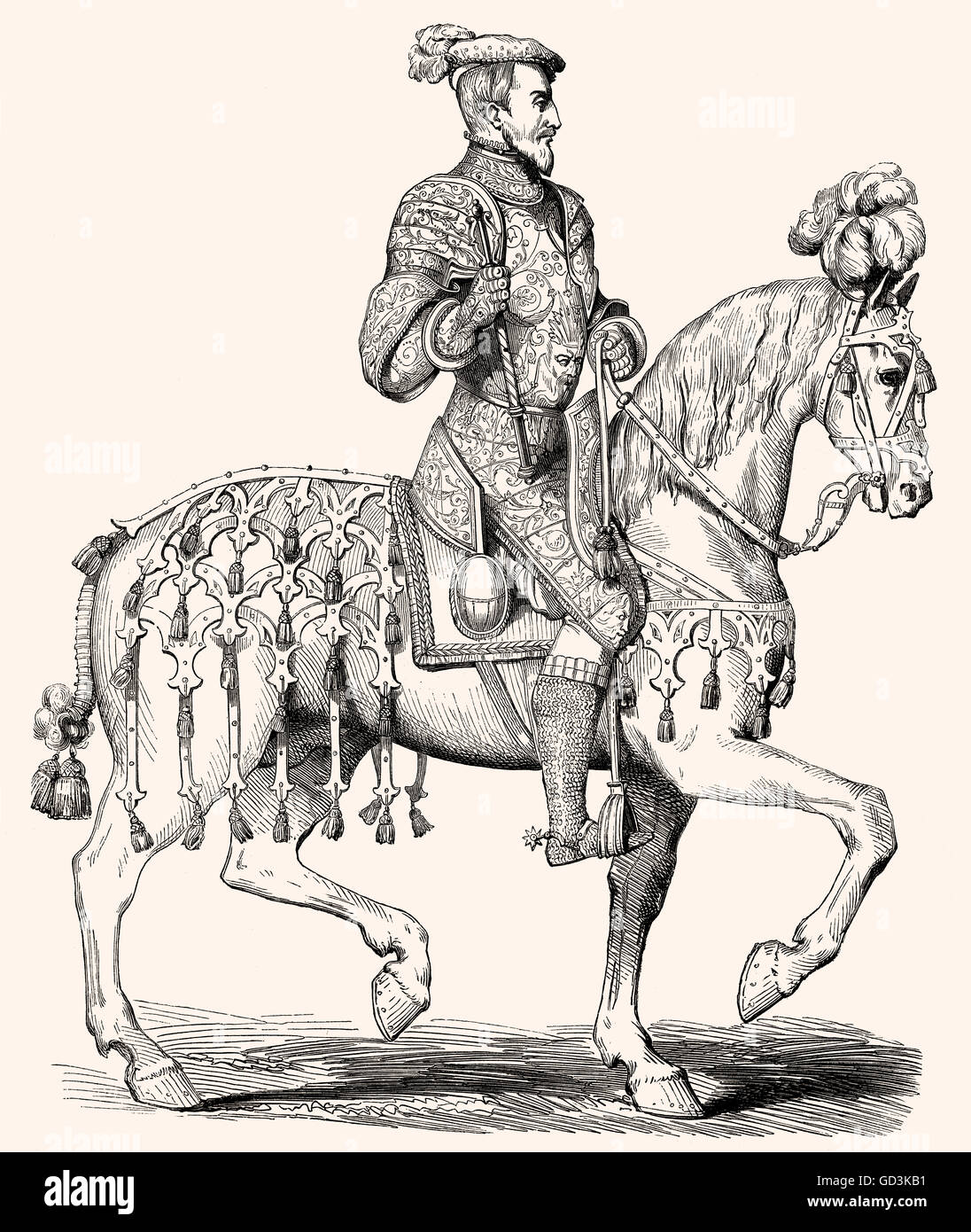 Heinrich II., Henri II., Heinrich II., 1519-1559, König von Frankreich Stockfoto