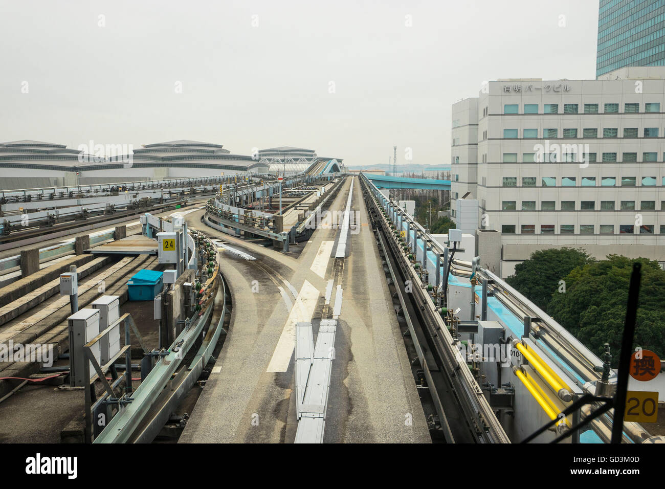 Hochbahn Spuren von u-Bahn-Zügen, Tokyo, japan Stockfoto