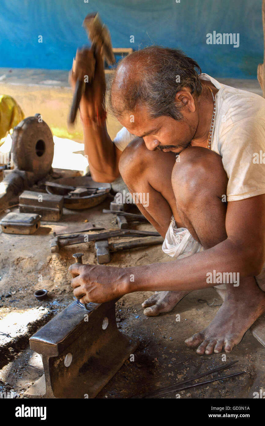 Kunsthandwerk, bestehend aus Schmiedeeisen, Bastar, Chhattisgarh, Indien, Asien Stockfoto