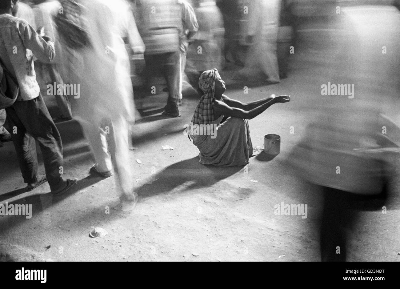 Ein Bettler auf einer Baisakhi Messe Stockfoto