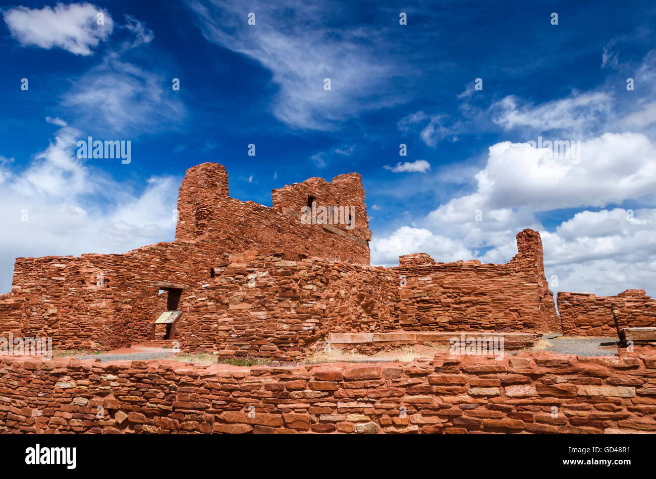 Kirche San Gregorio Abo Ruinen, Salinas Pueblo Missionen National Monument, New Mexico, USA Stockfoto