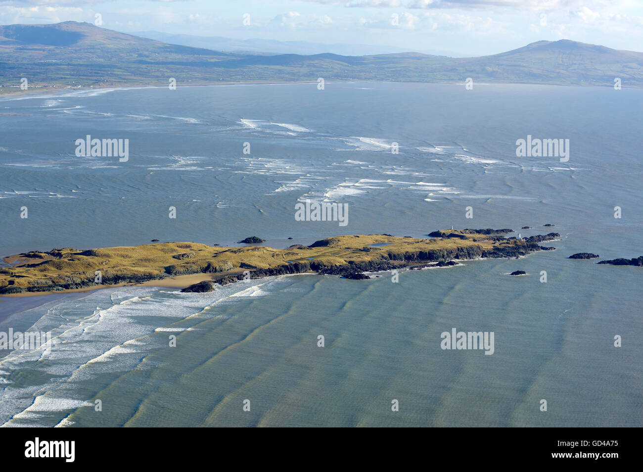 Aerial View Llanddwyn Insel Anglesey, Stockfoto