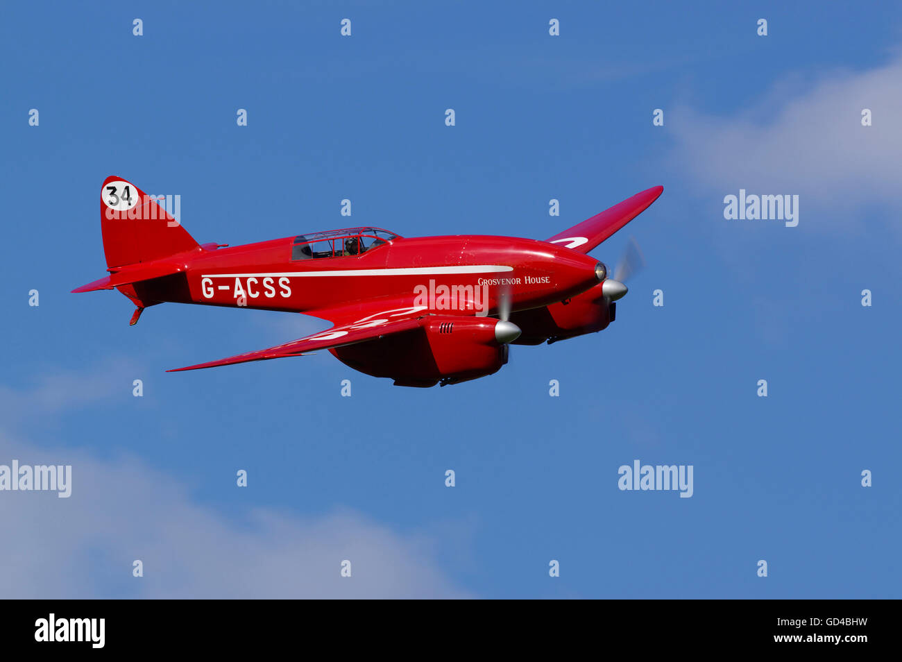 De Havilland Comet DH88 Racer G-ACSS, Stockfoto