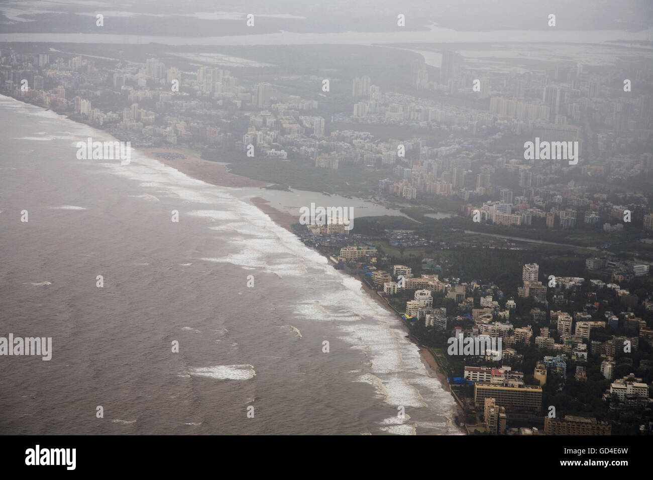 Luftaufnahme der Stadt Mumbai Stockfoto