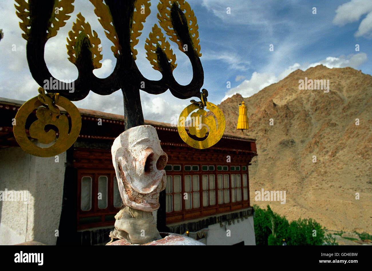Dekoration im Inneren buddhistisches Kloster Stockfoto