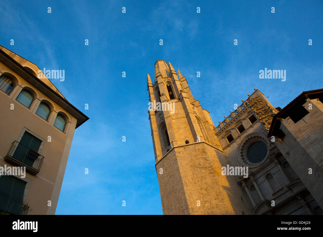 Església de Sant Feliu de Girona, Katalonien. Stockfoto