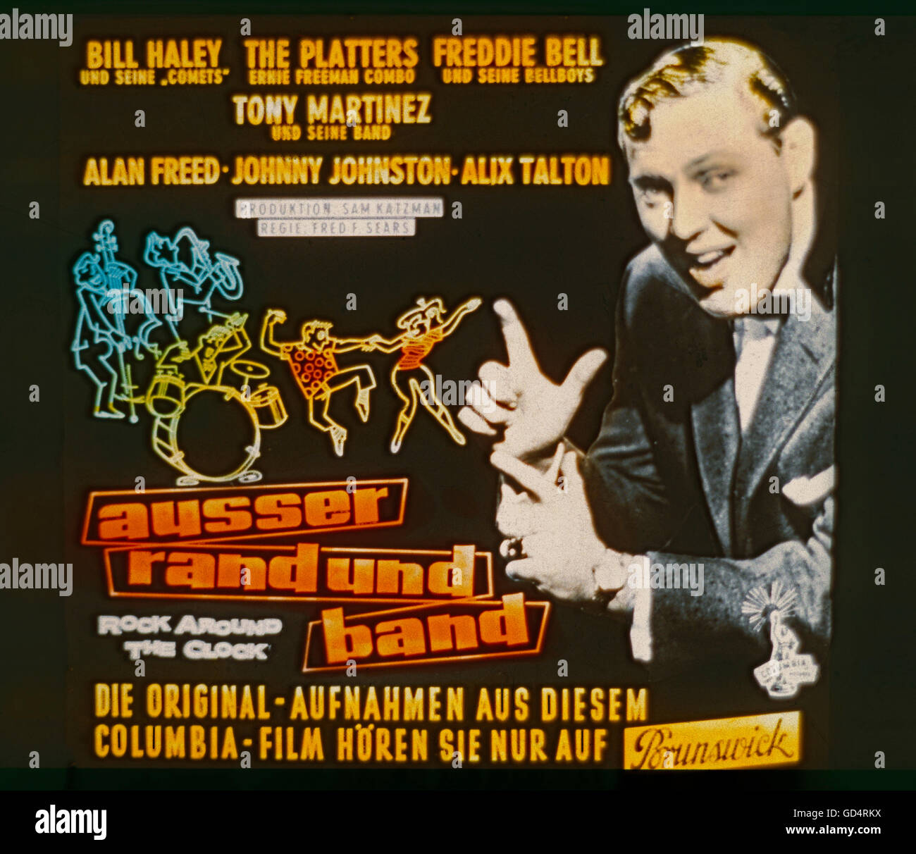 Werbung, Film, Kinofilm zum Film, 'Rock Around the Clock', USA 1956, Regie: Fred F. Sears, Deutschland, 1956, Additional-Rights-Clearences-not available Stockfoto