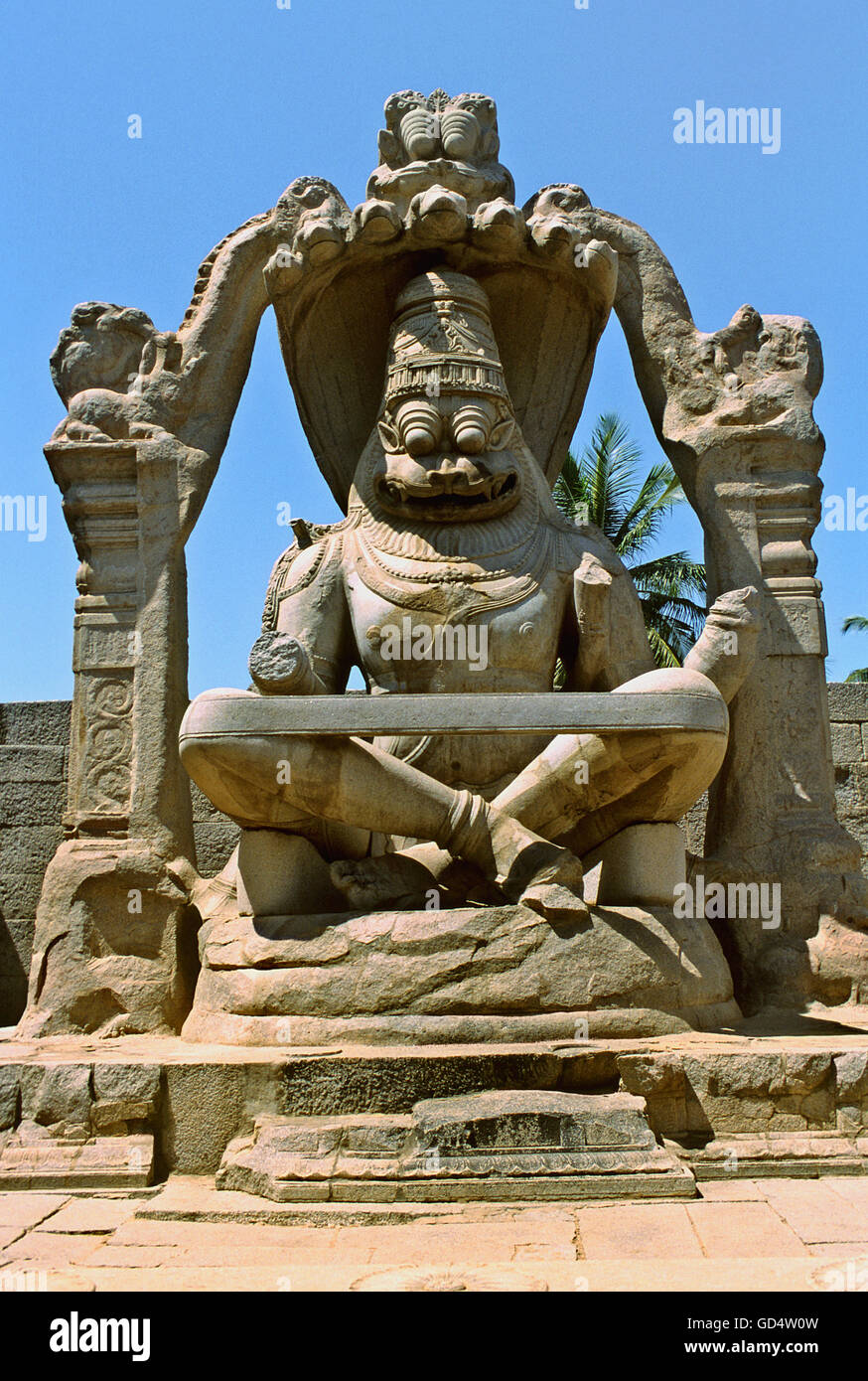 Ugra Narasimha in Hampi Stockfoto